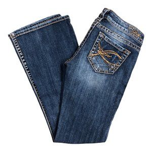 Silver Jeans Women Tuesday Low Rise Bootcut Jean Medium/Light Blue, Size 28 x 31